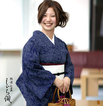 画像をギャラリービューアに読み込む, 阿波しじら織 着物 抜染 四季庭と茶屋辻京友禅 No.510 - ふだんきものハイムラヤ