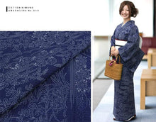 画像をギャラリービューアに読み込む, 阿波しじら織 着物 抜染 四季庭と茶屋辻京友禅 No.510 - ふだんきものハイムラヤ