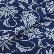 画像をギャラリービューアに読み込む, 阿波しじら織 着物 抜染 紅花菊つなぎ No.530 - ふだんきものハイムラヤ