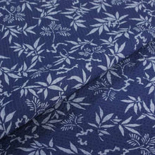 画像をギャラリービューアに読み込む, 阿波しじら織 着物 抜染 笹と小松ちらし No.554 - ふだんきものハイムラヤ