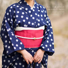 画像をギャラリービューアに読み込む, 阿波しじら織 着物 抜染 水玉モダン No.573 - ふだんきものハイムラヤ