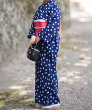 画像をギャラリービューアに読み込む, 阿波しじら織 着物 抜染 水玉モダン No.573 - ふだんきものハイムラヤ