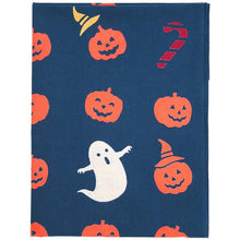 画像をギャラリービューアに読み込む, 手ぬぐい 梨園染め「ハロウィン 190」《戸田屋商店》カボチャ/コウモリ/おばけ/お菓子/魔女/手拭い/てぬぐい - ふだんきものハイムラヤ