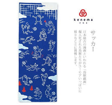画像をギャラリービューアに読み込む, 手ぬぐい 鳥獣戯画「サッカー 50082」《kenema けねま》サッカー/ウサギ/カエル/キツネ/サル/手拭い/てぬぐい - ふだんきものハイムラヤ