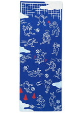 画像をギャラリービューアに読み込む, 手ぬぐい 鳥獣戯画「サッカー 50082」《kenema けねま》サッカー/ウサギ/カエル/キツネ/サル/手拭い/てぬぐい - ふだんきものハイムラヤ
