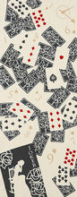 画像をギャラリービューアに読み込む, 手ぬぐい ひとひら浪漫「Old Maid(オールドメイド) 51697」《kenema けねま》ゴシック調/トランプ/ババ抜き/カードゲーム/手拭い/てぬぐい - ふだんきものハイムラヤ
