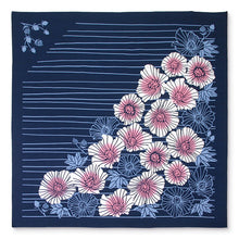 画像をギャラリービューアに読み込む, 風呂敷 大判 90cm 文鳥《kenema けねま》手捺染 綿シャンタン 大判サイズ 二四巾「芙蓉(ふよう) 66579」青/ブルー/ピンク/ふろしき(90cm)【MY】