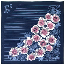 画像をギャラリービューアに読み込む, 風呂敷 大判 90cm 文鳥《kenema けねま》手捺染 綿シャンタン 大判サイズ 二四巾「芙蓉(ふよう) 66579」青/ブルー/ピンク/ふろしき(90cm)【MY】