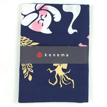 画像をギャラリービューアに読み込む, 風呂敷 大判 90cm 文鳥《kenema けねま》手捺染 綿シャンタン 大判サイズ 二四巾「酔い猫 66687」紺地/ネコ/ねこ/酒/正月/ふろしき(90cm)【MY】