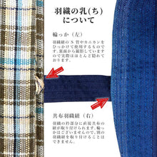 画像をギャラリービューアに読み込む, 阿波しじら織 着物 濃藍地に赤の絣格子 No.57 - ふだんきものハイムラヤ