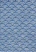 画像をギャラリービューアに読み込む, 手ぬぐい 梨園染め「青海波(せいがいは) 620」《戸田屋商店》白/青/せいかいは/手拭い/てぬぐい - ふだんきものハイムラヤ