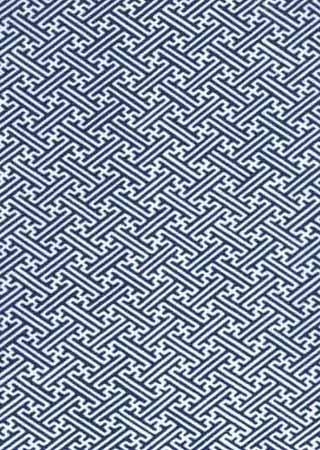 手ぬぐい 梨園染め「紗綾型(さやがた) 674」《戸田屋商店》白/紺/古典