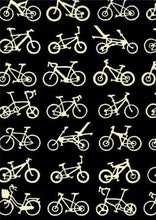 画像をギャラリービューアに読み込む, 手ぬぐい 梨園染め「自転車(黒) 719」《戸田屋商店》ブラック/乗り物/手拭い/てぬぐい - ふだんきものハイムラヤ