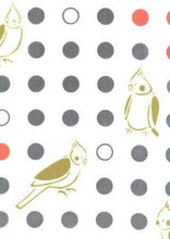 画像をギャラリービューアに読み込む, 手ぬぐい 梨園染め「オカメインコ 894」《戸田屋商店》白地/小鳥/水玉/手拭い/てぬぐい - ふだんきものハイムラヤ