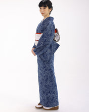 画像をギャラリービューアに読み込む, 阿波しじら織 着物 抜染 季節の花ごのみ No.532