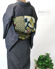 画像をギャラリービューアに読み込む, 阿波コットンウール しじら織 着物 濃紺無地感柄 No.w29