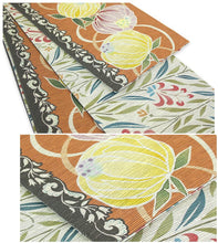 画像をギャラリービューアに読み込む, 《召しませ華》オレンジに黄と紫シロツメクサ シロツメグサB（オレンジ） リバーシブル半巾帯
