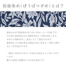 画像をギャラリービューアに読み込む, 阿波しじら織 着物 防抜染 グレー地 和花蓮唐草 No.G02
