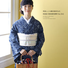画像をギャラリービューアに読み込む, 阿波しじら織 着物 抜染 更紗調花唐草 No.542
