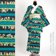 画像をギャラリービューアに読み込む, 長襦袢反物東レシルックデュエット《岡重》ターコイズグリーン天使のお仕事グリーン日本製仕立て代込みお仕立て付き長じゅばん紙人形
