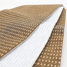 画像をギャラリービューアに読み込む, 半幅帯 カラシ コットン 木綿 久留米織 米粒柄 格子 ブラウン × 掠り縞 ホワイト リバーシブル半巾帯
