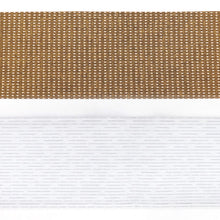 画像をギャラリービューアに読み込む, 半幅帯 カラシ コットン 木綿 久留米織 米粒柄 格子 ブラウン × 掠り縞 ホワイト リバーシブル半巾帯
