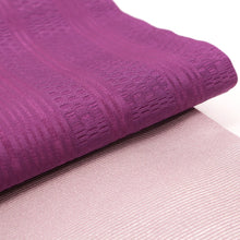 画像をギャラリービューアに読み込む, 半巾帯 パープルに変わり市松と縞 リバーシブル
