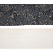 画像をギャラリービューアに読み込む, 半巾帯 《百華MOMOKA 》 花柄 刺繍 2色 コットンレース リーフ（ブラック・ベージュ）
