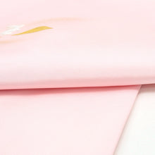 画像をギャラリービューアに読み込む, 名古屋帯 薄ピンクに満月 跳ねウサギ （ 淡ピンク ）
