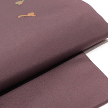 画像をギャラリービューアに読み込む, 名古屋帯 コゲ茶に蝶 グラデーションぼかしちょうちょ （ 焦げ茶 ）
