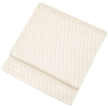 画像をギャラリービューアに読み込む, 名古屋帯 西陣織 八寸 麻の葉模様 幾何学文様 アイボリー
