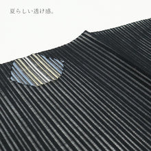 画像をギャラリービューアに読み込む, ブラック お仕立て上がり八寸名古屋帯 正絹 絹100％ 黒地 幾何学模様 絽つづれ夏帯

