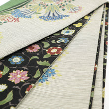 画像をギャラリービューアに読み込む, 《召しませ華》グレーベージュにミモザ ミモザB（ベージュ） リバーシブル半巾帯
