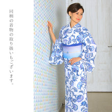 画像をギャラリービューアに読み込む, 足袋 こはぜ付き 日本製 阿波しじら織 捺染 白地に藍色花更紗 No.P1 （23.0cm・23.5cm・24.0cm）
