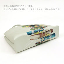 画像をギャラリービューアに読み込む, ハンドバッグ 《 召しませ華 》 読書と黒猫 トートバッグ お昼寝ネコ（ ホワイト ）
