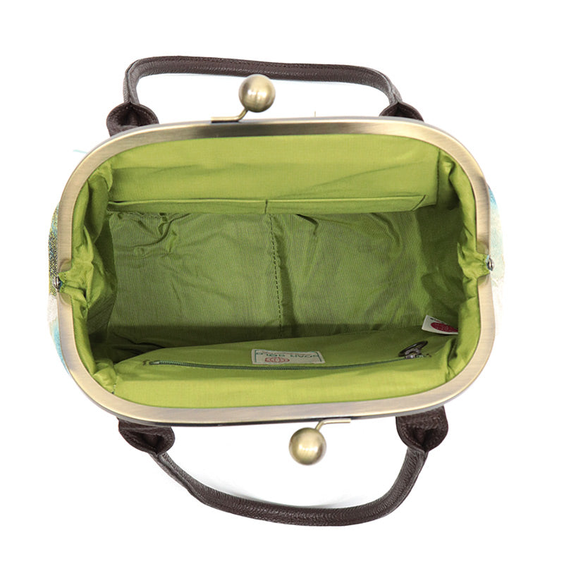 がま口バッグ 《SOAR SOLe》ソアソウル インポート ジャガード生地