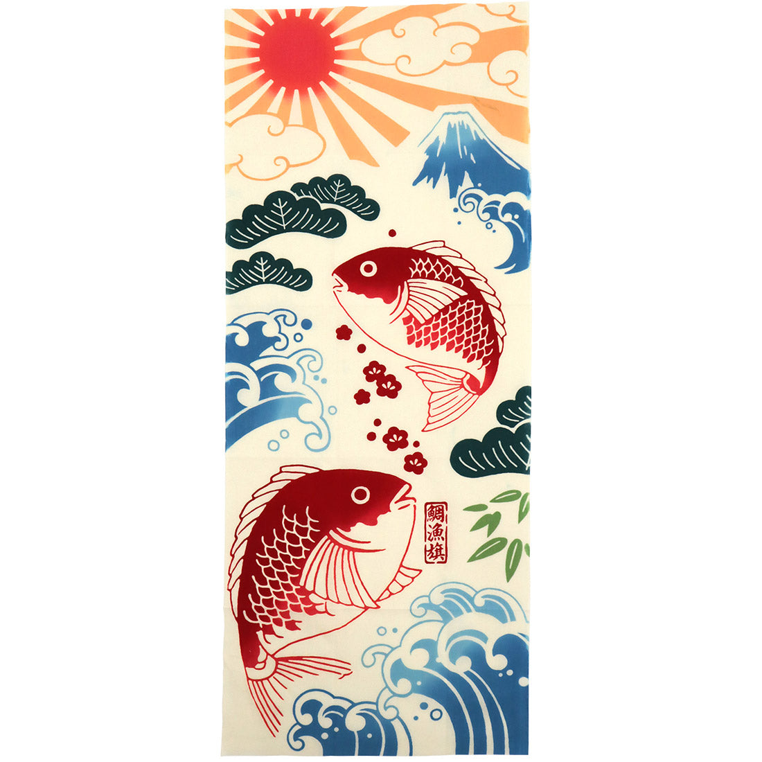 手ぬぐい 縁起「鯛漁旗 50067」《 JIKAN STYLE 》 タイ ／ 魚 ／ 大漁