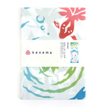 画像をギャラリービューアに読み込む, 注染手ぬぐい【kenema】金魚「清涼金魚50189」《kenemaけねま》ホワイト／白地／青紅葉／金魚／夏／手拭い／てぬぐい【メール便OK】【MY】
