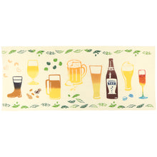 画像をギャラリービューアに読み込む, 注染 手ぬぐい 【kenema】夏の食べ物 「 ビール 51686 」《 kenema けねま 》 クリーム ／ ビールジョッキ ／ ビール瓶 ／ 枝豆 ／ おつまみ ／ アルコール ／手拭い ／ てぬぐい
