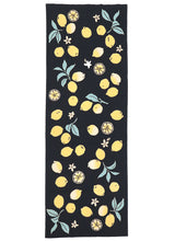 画像をギャラリービューアに読み込む, 手ぬぐい 梨園染め「レモン 1509」《戸田屋商店》レモンの花／黒地／ブラック／手拭い／てぬぐい
