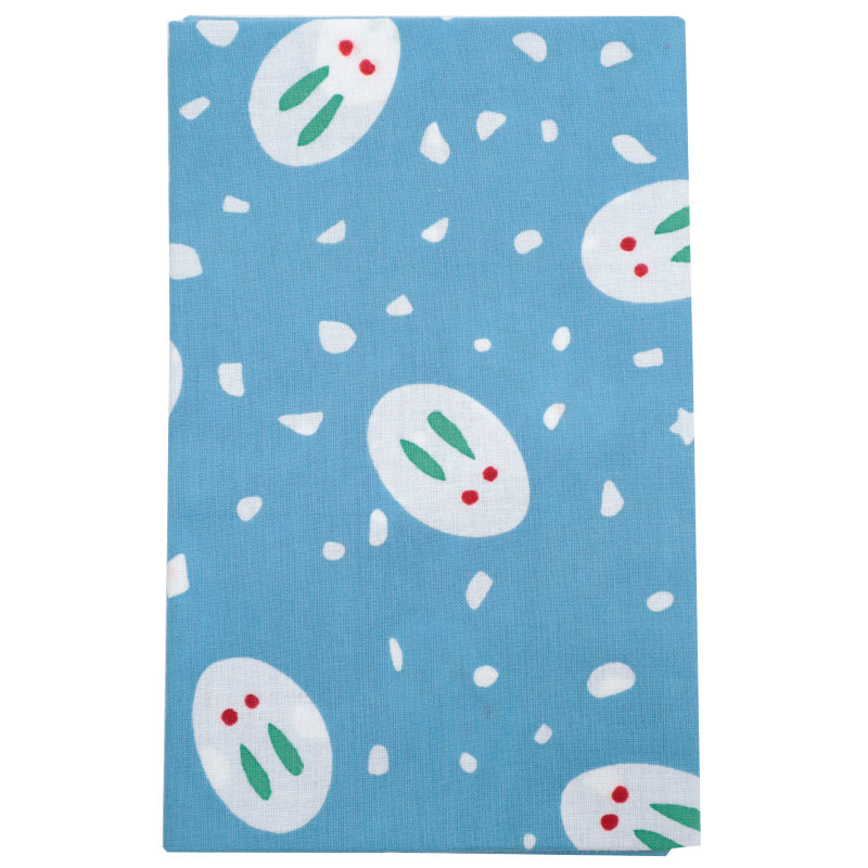 手ぬぐい 梨園染め「雪うさぎ 895」《戸田屋商店》約37×98cm 水色地
