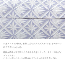 画像をギャラリービューアに読み込む, 浴衣 《 撫松庵 》 お仕立て上がり 単品 東レセオアルファ 切子（グレー）
