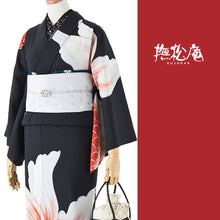 画像をギャラリービューアに読み込む, 浴衣 《 撫松庵 》 お仕立て上がり 単品 東レセオアルファ 絵羽 絵羽金魚 クロ（黒）ブラック
