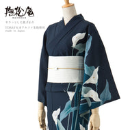 《撫松庵》お仕立て上がり 東レセオアルファ浴衣 レディースゆかた 絵羽 着てみてわかる カラー（濃コン）