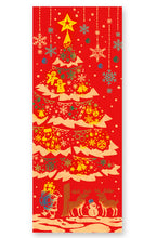 画像をギャラリービューアに読み込む, 手ぬぐい クリスマス「デコレーションツリー 50057」《kenema けねま》レッド/赤色/クリスマスツリー/サンタクロース/イルミネーション/オーナメント/手拭い/てぬぐい - ふだんきものハイムラヤ
